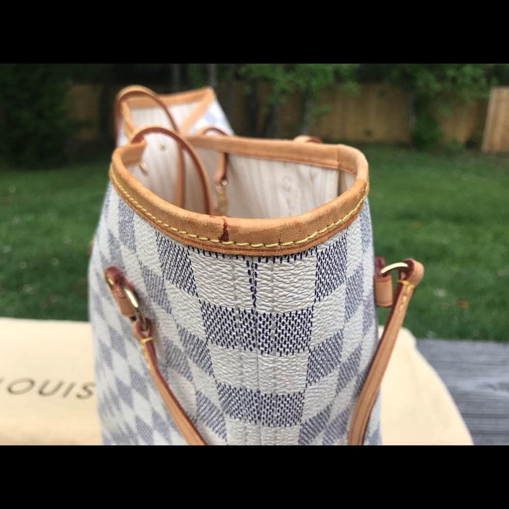 Louis Vuitton Neverfull Dameir Azur.MM size . - Picture 4 of 13